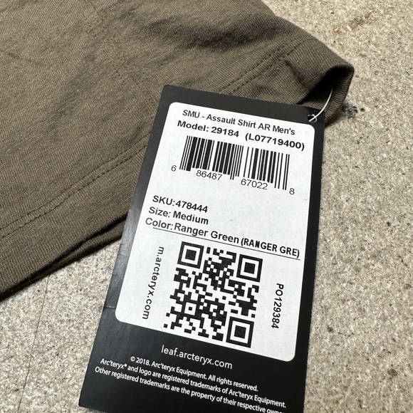 NEW Arcteryx LEAF Assault Shirt AR SMU Model Ranger Green Sz M Tactical Combat - Picture 7 of 9